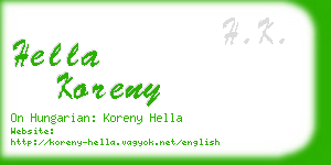 hella koreny business card